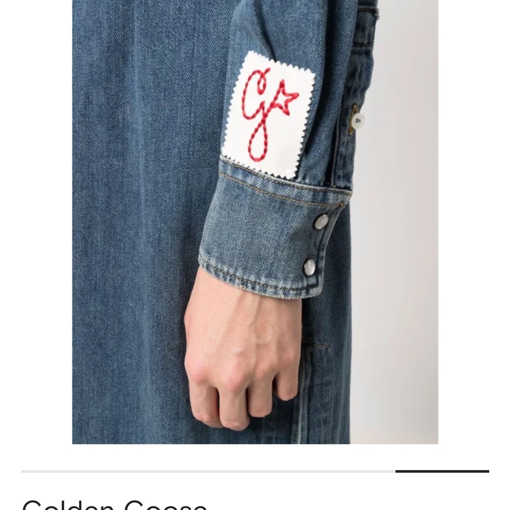 Golden Goose Blue Denim Long Sleeve Dress - Picture 6 of 15